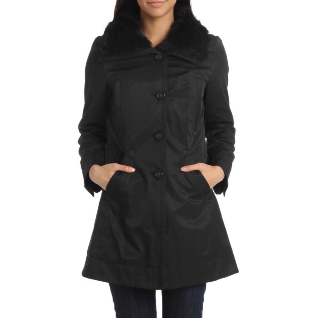 Hilary Radley Trench Coat Nwt Size Small Black